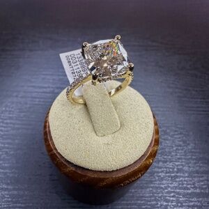 4 Ct Cushion cut engagement ring